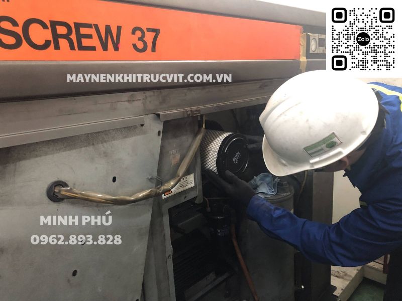 sử dụng máy nén khí Hitachi hiệu quả, tối ưu máy nén khí Hitachi, bao duong may nen khi hitachi 37kw, Hitachi air compressor repair service,