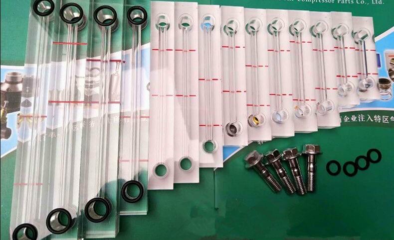 thước thăm dầu máy nén khí, thuoc tham dau may nen khi, compressor oil gauge, phụ tùng máy nén khí, phu tung may nen khi