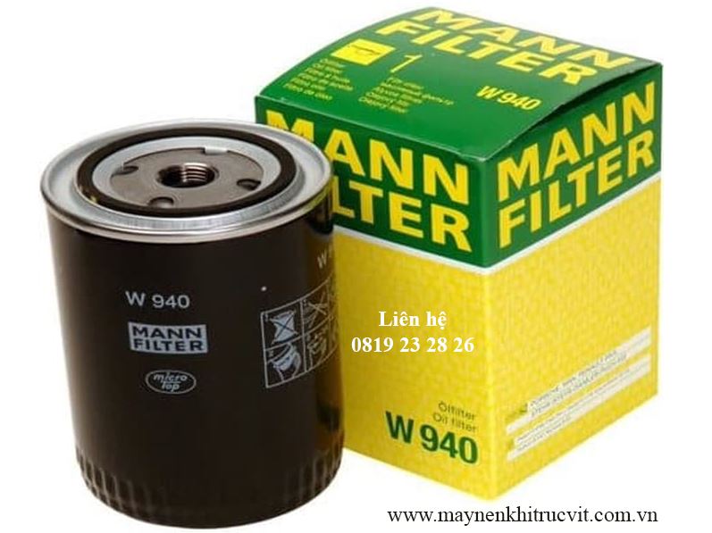 loc dau mann filter w940,loc dau may nen khi, lọc dầu máy nén khí, phụ tùng máy nén khí, phu tung may nen khi, lọc nhớt máy nén khí, loc nhot may nen khi, compressor oil filter