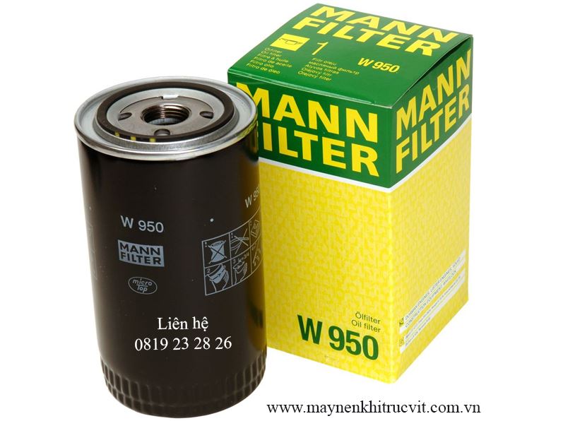 loc dau mann filter w 950,loc dau may nen khi, lọc dầu máy nén khí, phụ tùng máy nén khí, phu tung may nen khi, lọc nhớt máy nén khí, loc nhot may nen khi, compressor oil filter