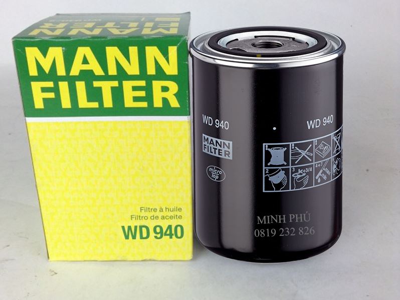 loc dau mann wd940,loc dau may nen khi, lọc dầu máy nén khí, phụ tùng máy nén khí, phu tung may nen khi, lọc nhớt máy nén khí, loc nhot may nen khi, compressor oil filter